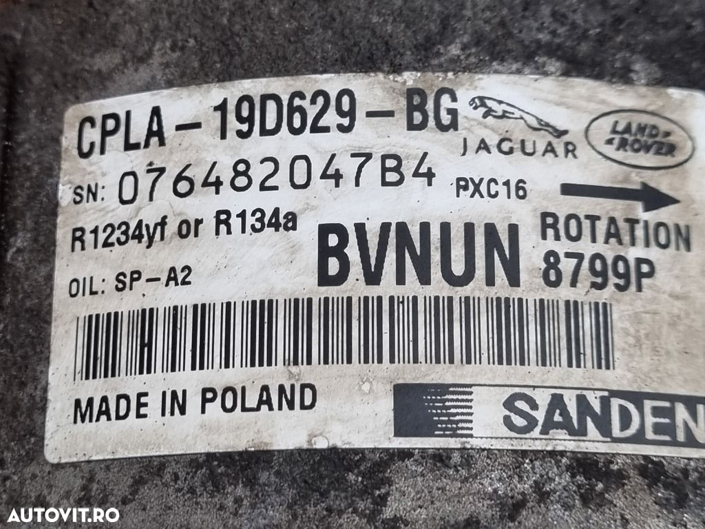 Compresor clima Land Rover Discovery Sport 2.0 Diesel 2014 - 2019 204DTD (1244) 19D629BG - 4