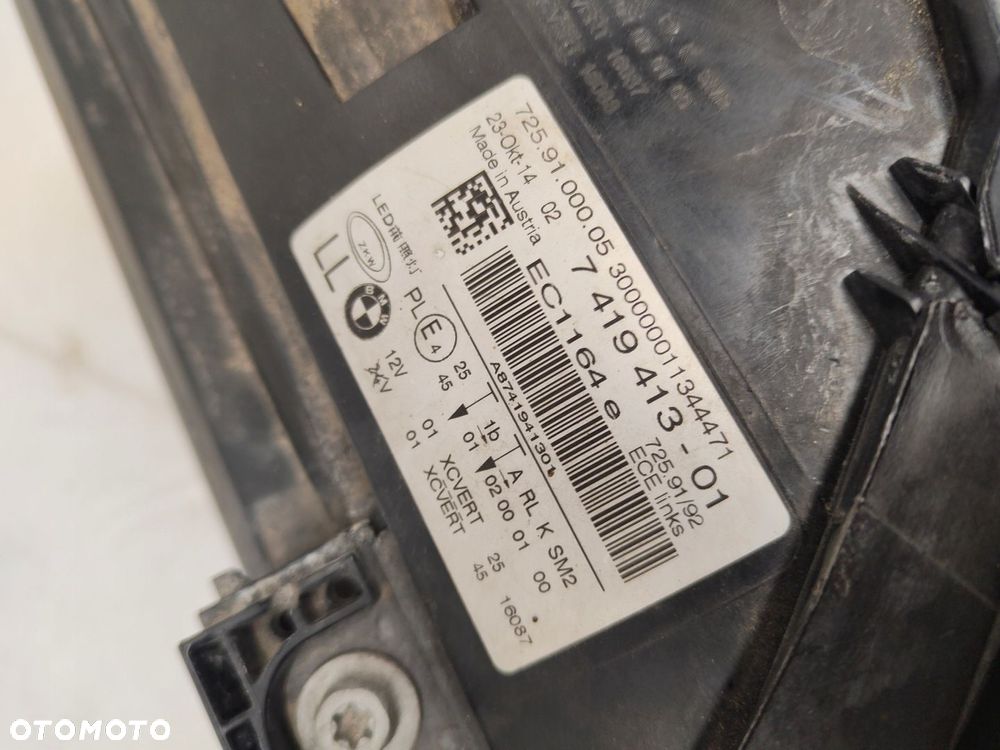 BMW 7 F01 F02 LIFT LCI FULL LED ADAPTIVE LAMPA LEWY PRZÓD 7419413 - 7