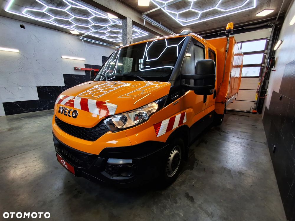 Iveco Daily 35-130 LIFT Doka Brygadówka Automat Hi Matic Plandeka Służba Drogowa Służba Autostradowa Hak Webasto Światła Ostrzegawcze Drogowy - 2