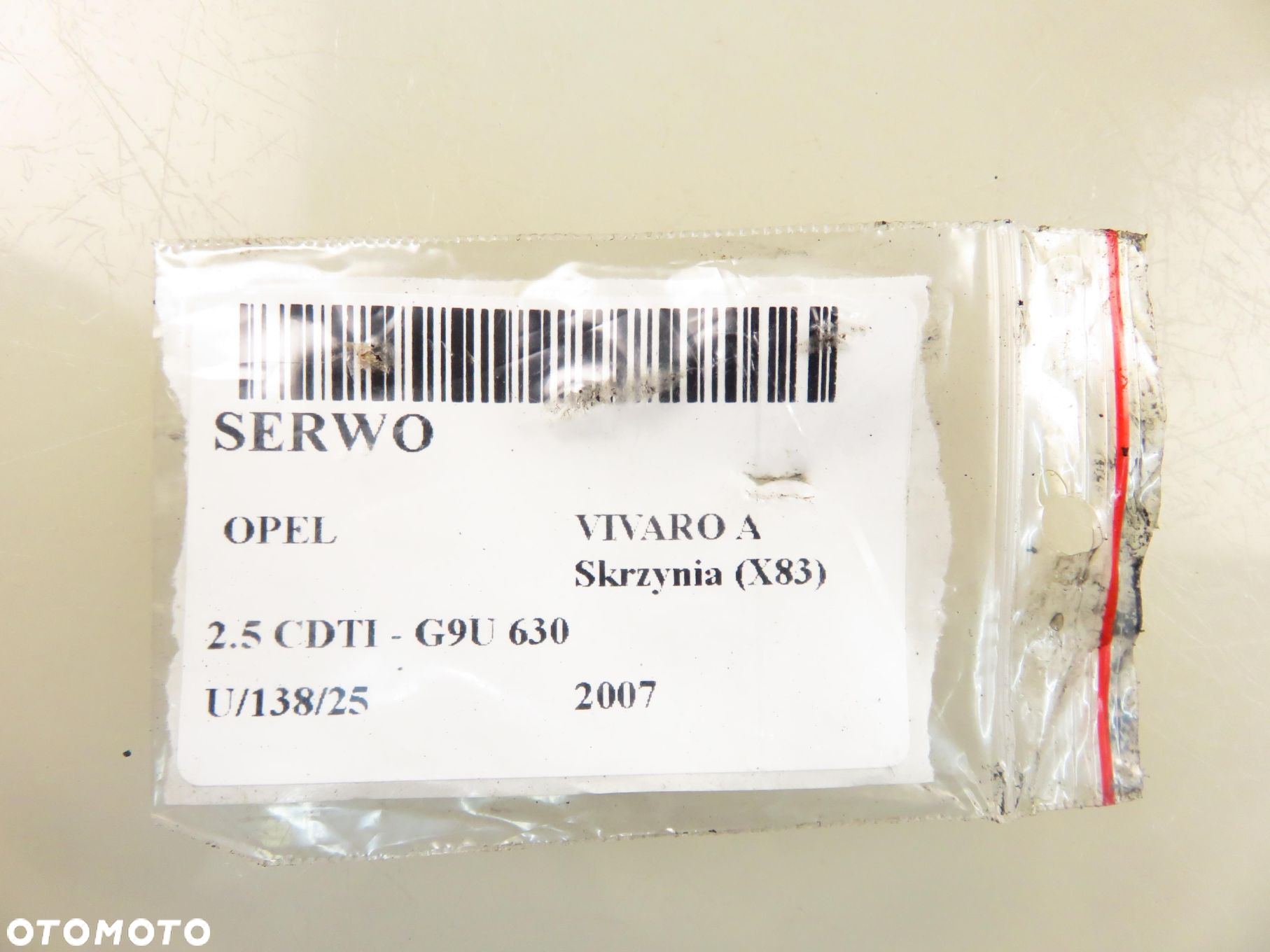 SERWO OPEL VIVARO A Skrzynia (X83) 2.5 CDTI - G9U 630 93857443 8200506839 - 9
