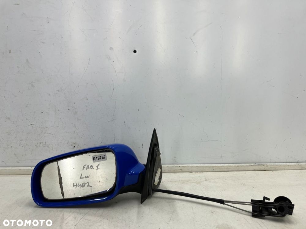 Lusterko Skoda Fabia I 6y 99-08r. LEWE kolor 4402 niebieskie MANUALNE zewnętrzne EUROPA - 1