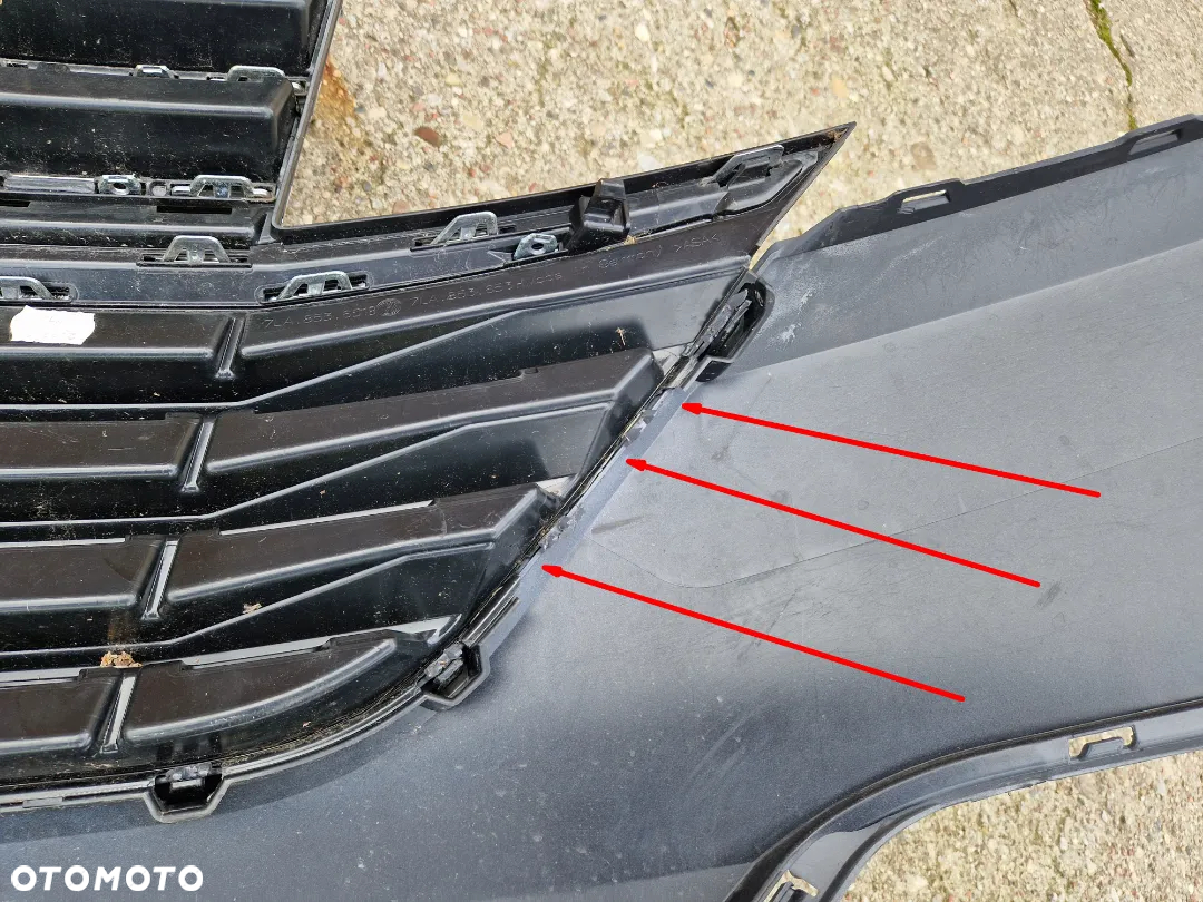 VW Transporter T6 Multivan lifting 19- T6.1 zderzak przedni grill kratka 7LA LH7J - 5