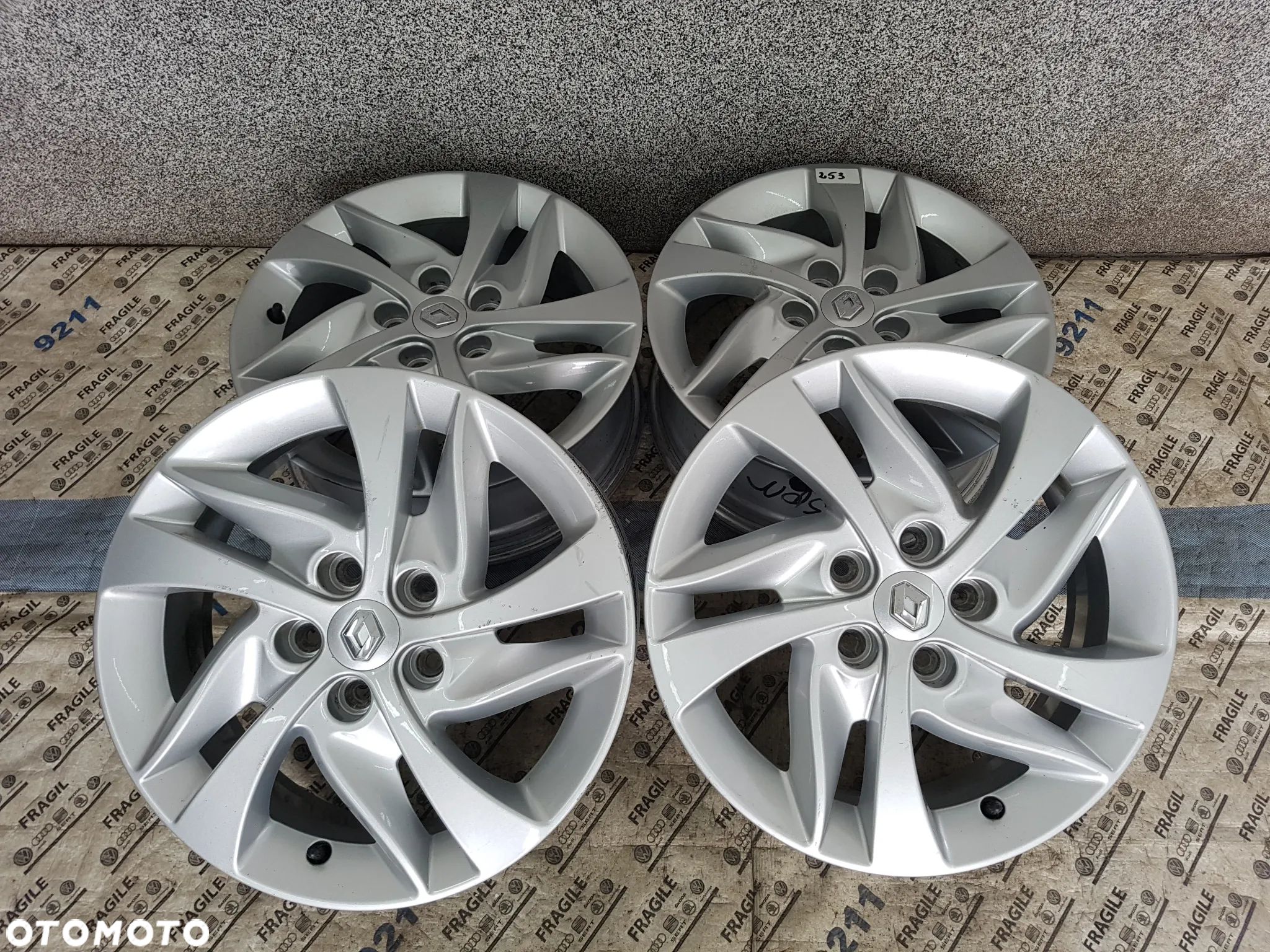 FELGI ALUMINIOWE  RENAULT KANGO II 5X108 6JX16 ET44 CZUJNIKI TMPS - 1