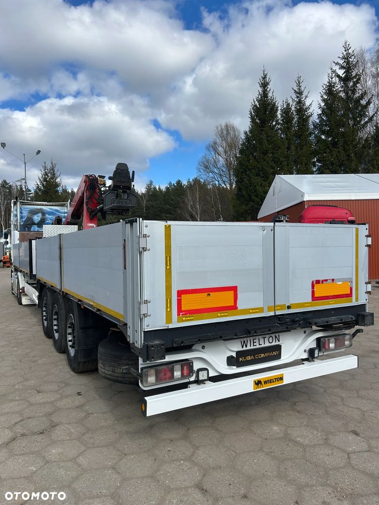 Wielton BURTOWA + HDS DŹWIG FASSI F215AS / BURTA 80 CM WYSOKIE / OŚ PODNOSZONA / OSIE SAF / PODPORY HYDRAULICZNE / IDEALNA DO BUDOWLANKI !! - 23