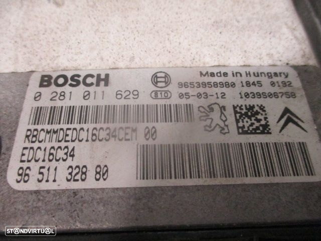 Centralina 0281011629 9651132880 CITROEN C4 2005 1.6HDI 109CV 5P CINZA BOSCH - 4