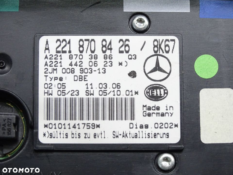 Mercedes S W221 Panel lampka kabiny 2218708426 - 6