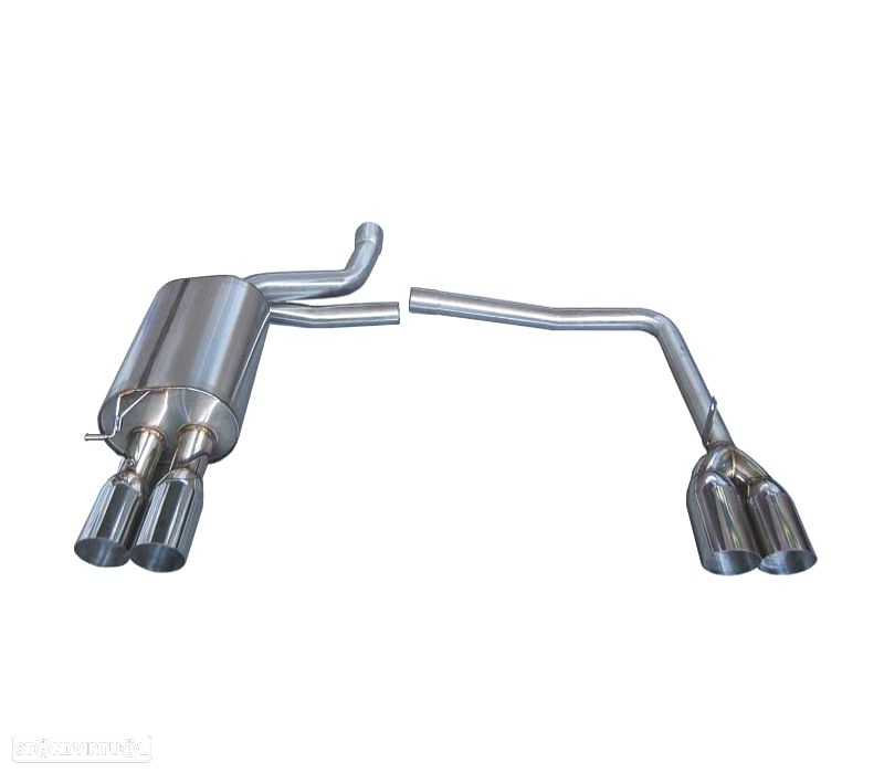 LINHA DE ESCAPE PARA BMW E60 LOOK M5 PONTA ANGULAR REDONDA - 2