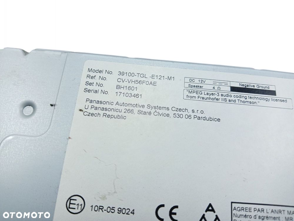 RADIO NAWIGACJA HONDA CIVIC X (2017-2019) 39100-TGL-E121-M1 - 5
