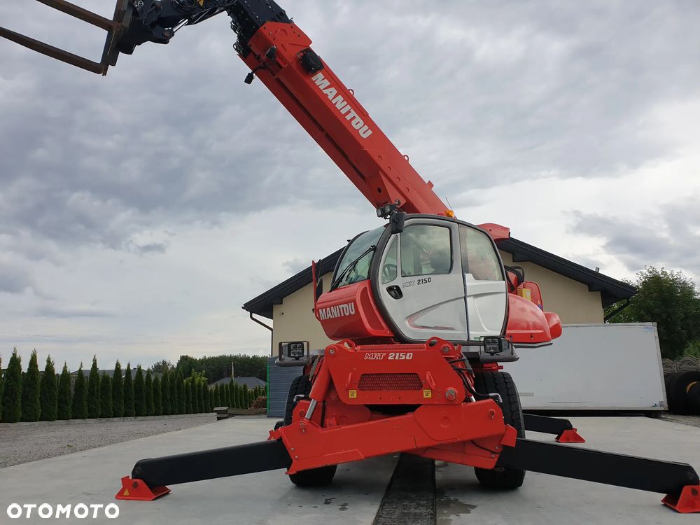Manitou MRT ROTO 2150 Privilege KOSZ/WIDŁY/PILOTY SPROWADZONA PIĘKNY STAN - 33