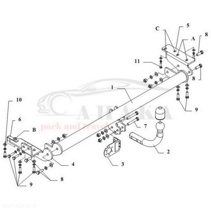 Hak Holowniczy Odkręcany Do Nissan Primera Sedan, Hatchback 1990-1996 - 3