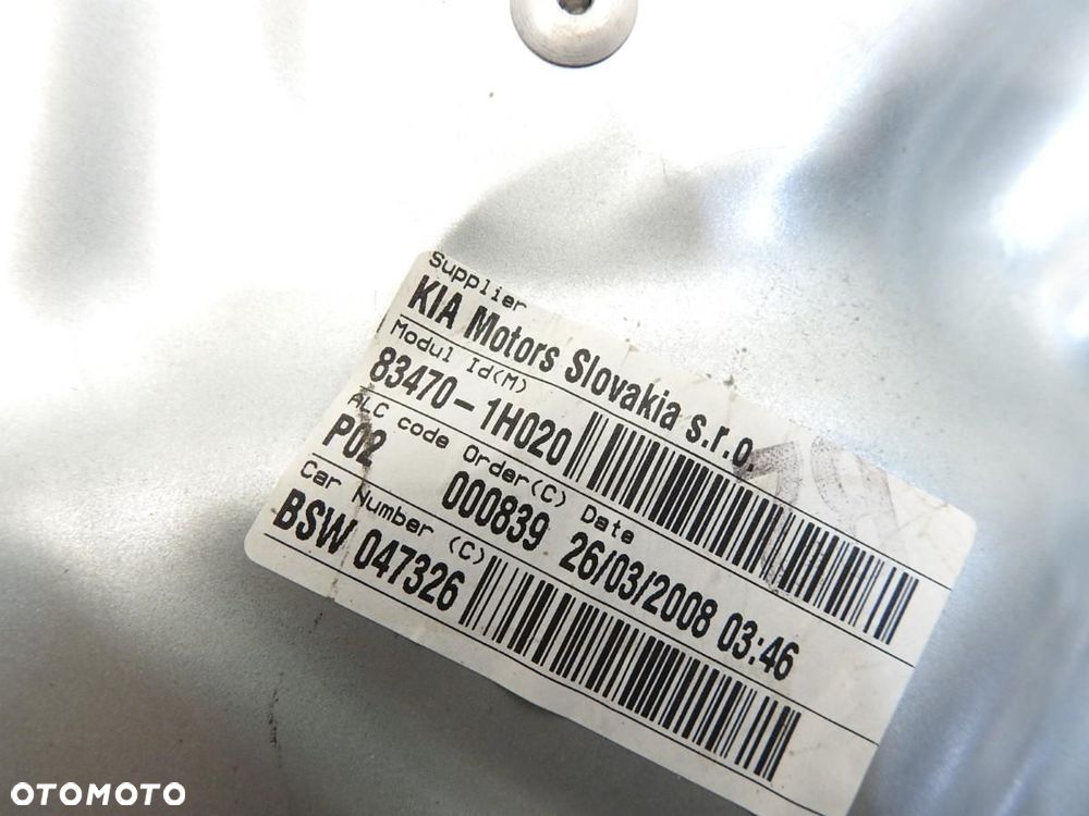 MECHANIZM PODNOŚNIK SZYBY LEWY TYŁ KIA CEED I KOMBI 83470-1H020 - 5
