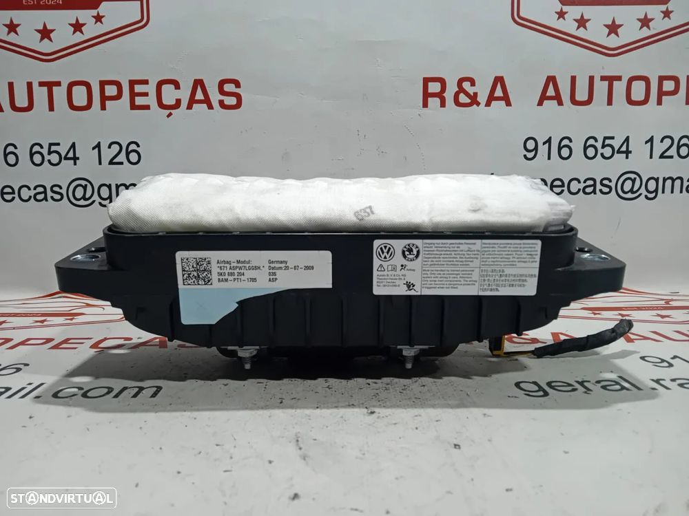 Airbag Passageiro Pendura Tablier VW Golf VI 6 Scirocco 5K0880204 Original - 1