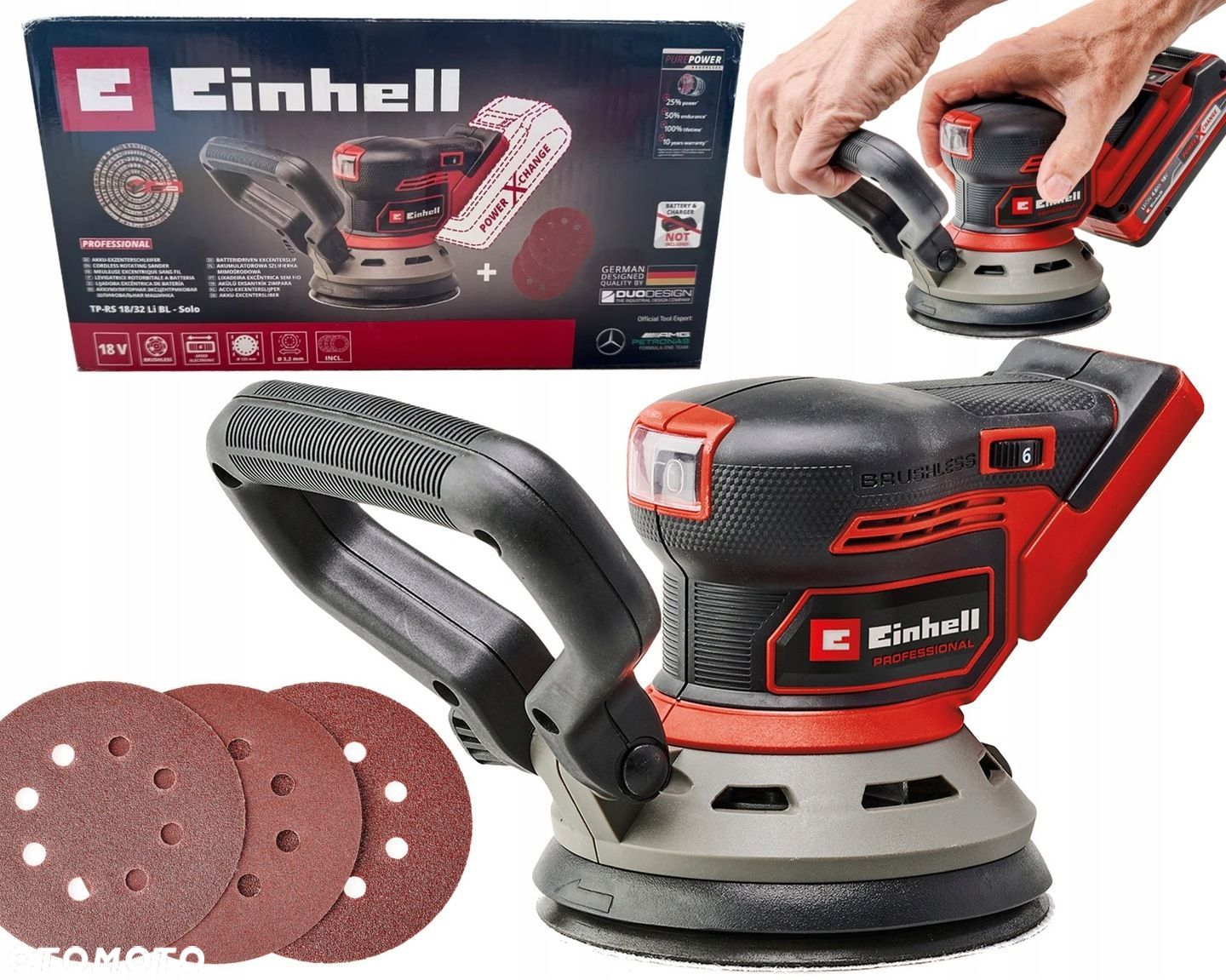 EINHELL AKUMULATOROWA SZLIFIERKA MIMOŚRODOWA TP-RS 18/32 Li BL Solo 18V - 1