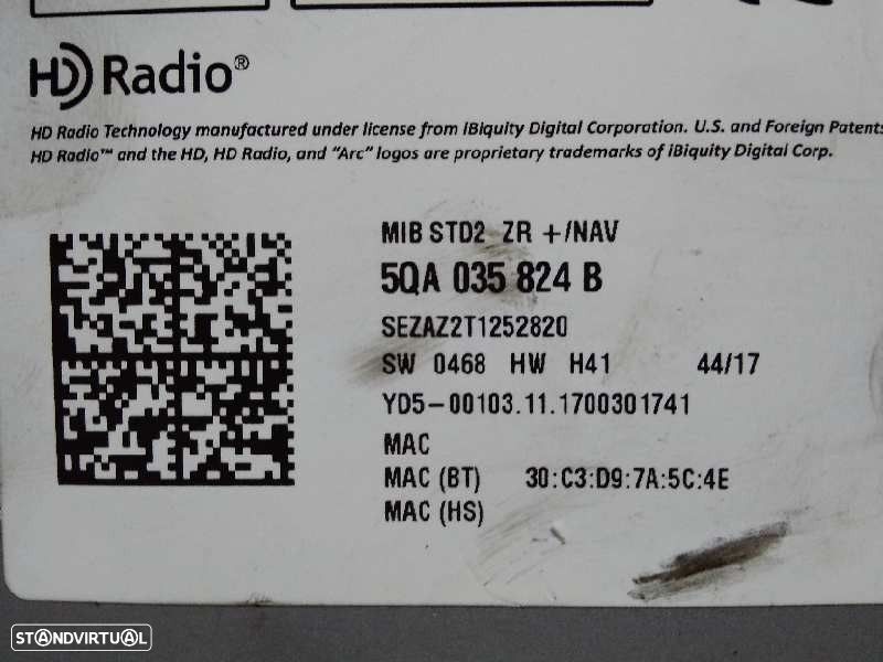 SISTEMA AUDIO / RADIO CD SEAT IBIZA V 2018 -5QA035824 - 3