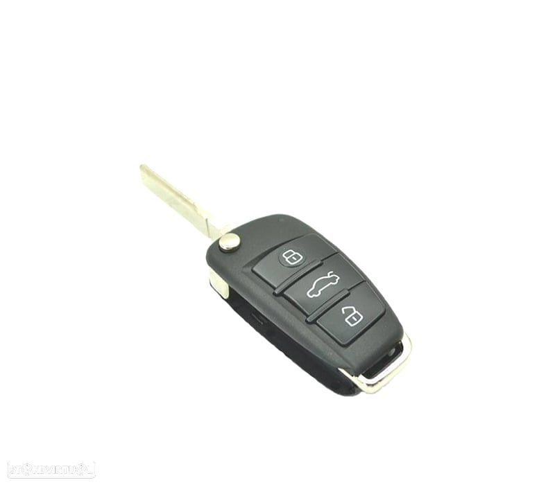 CARCAÇA CHAVES AUDI QUADRADA 3 BOTÕES LAMINA LATERAL - 1