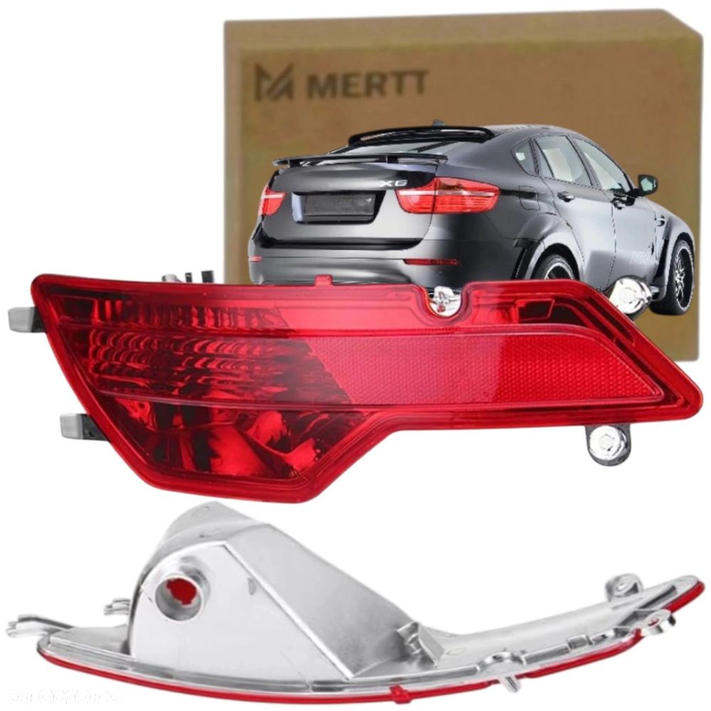 BMW X6 E71 2007-2014 LAMPY PRZECIWMGIELNE TYŁ PRAWA LEWA Z ODBLASKIEM - 3