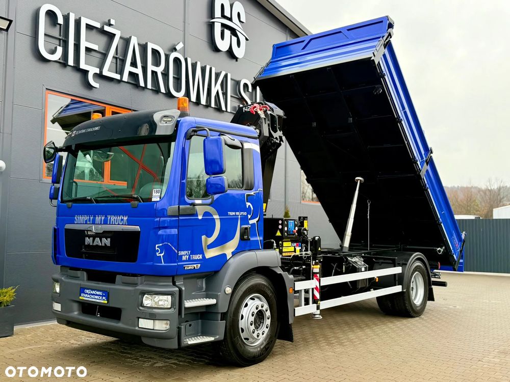 MAN TGM TGL TGS 18.250 // wywrotka 3-S + HDS HMF 1420 - K2 // budowlanka // energetyka //żuraw dzwig kran crane // Świeżo sprowadzony - 12
