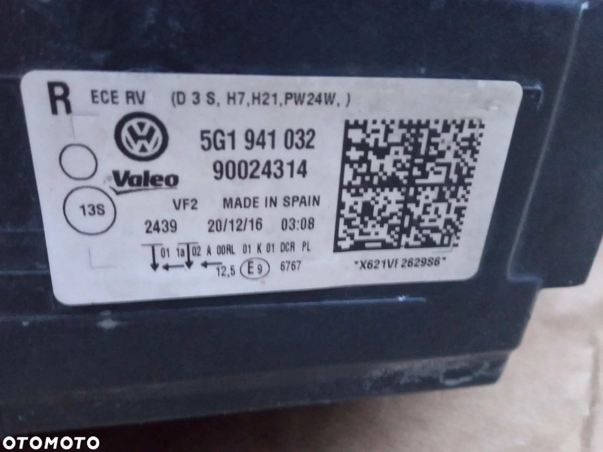 GOLF 7 VII LAMPA PRAWA PRAWY BI XENON 5G1941032 EUROPA 2016 - 9