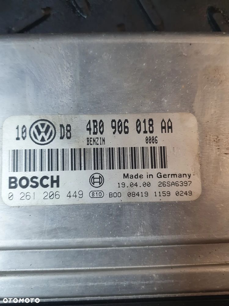 Sterownik Silnika Audi A6 C5 VW Passat B5 1.8T 4B0906018AA 0261206449 + WTYCZKI INSTALACJA - 2
