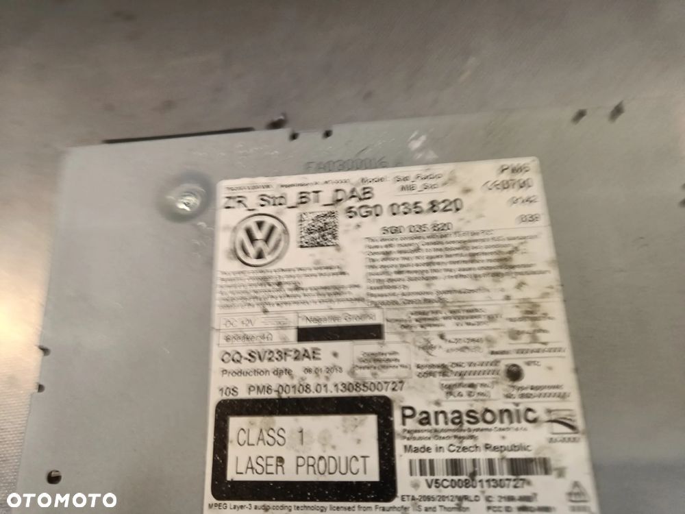 Czytnik kart VW Golf 7 VII Jednostka Radia Radio 5G0035820 - 3