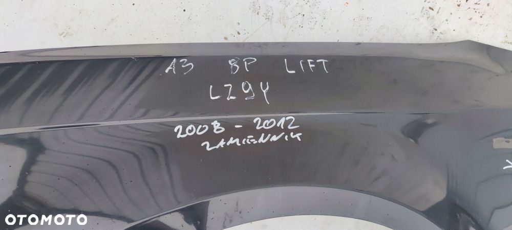 BŁOTNIK LEWY PRZÓD AUDI A3 8P LIFT 2008-2012 LZ9Y ZAMIENNIK UŻYWANY - 16