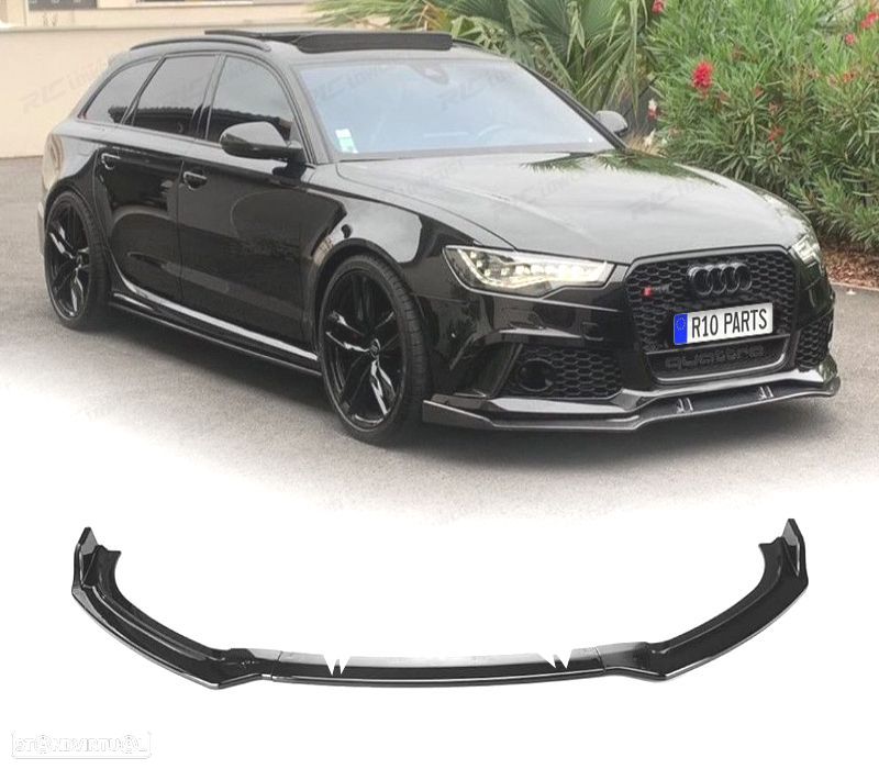 SPOILER LIP AUDI A6 19-24 PRETO BRILHANTE - 1