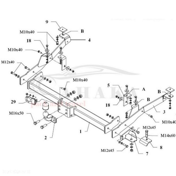 Hak Holowniczy Odkręcany Do Fiat Ducato Ii Furgon, Bus, Skrzynia 1999-2006 - 3