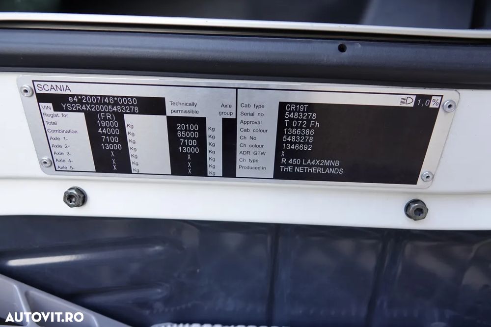 Scania R 450 / RETARDER / TOPLINE / FULL AIRMATIC / JANTE DIN ALIAJ / EURO 6 / - 39