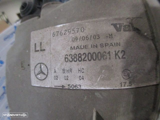 Farol 6388200061 MERCEDES VITO W638  FOURGON  2003 2.2CDI 110CV 4P AZUL ESQ H1 + H4 ORIGINAL VALEO - 3