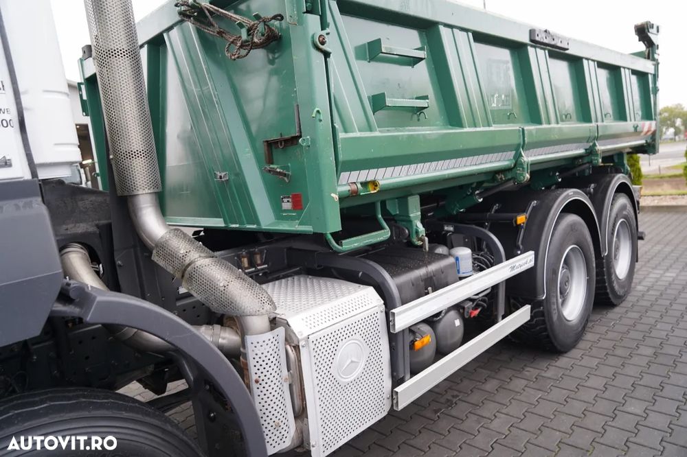 Mercedes-Benz AXOR 2636 / 6x4 / BASCULĂ CU 2 LATE / HIDROCLAPĂ / HIDROCLAPĂ / SPECIAL / CU PUNGĂ DE TRECERE FRONTALĂ / MANUALĂ - 19