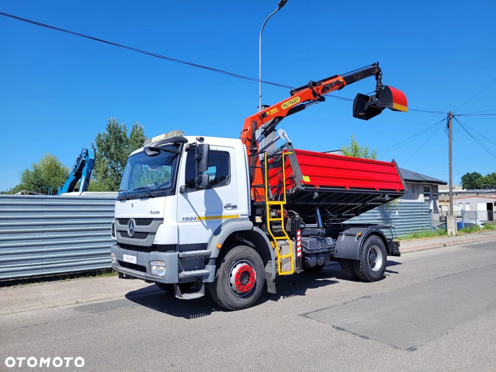 Mercedes-Benz AXOR 1824 HDS PALFINGER CZERPAK ROTATOR TYLKO 44tyś.km. NOWY KIPER i OPONY WYWROTKA - 2
