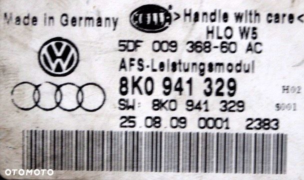 moduł sterownik skrętu lampy xenon audi seat skoda vw oryginał !! 8k0941329 - 4