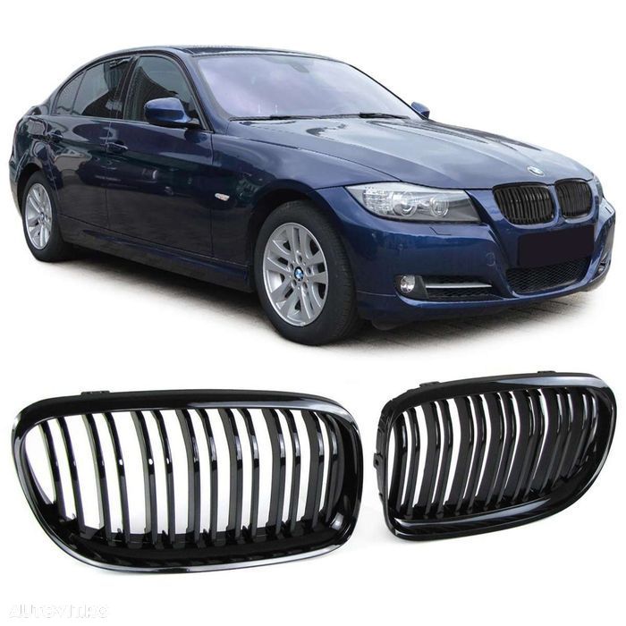 Grile duble pentru Bmw E90 E91 Lci Facelift seria 3  CALITATE PREMIUM ⭐️⭐️⭐️⭐️⭐️ - 1