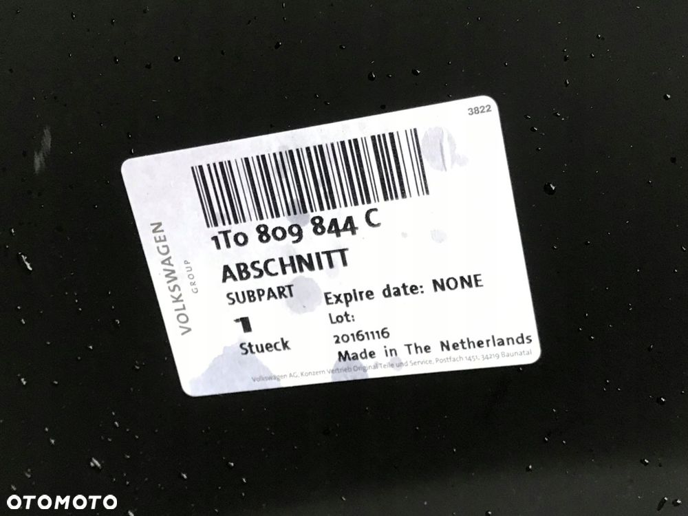 vw touran 2 błotnik tył okular 1t0809844c - 3