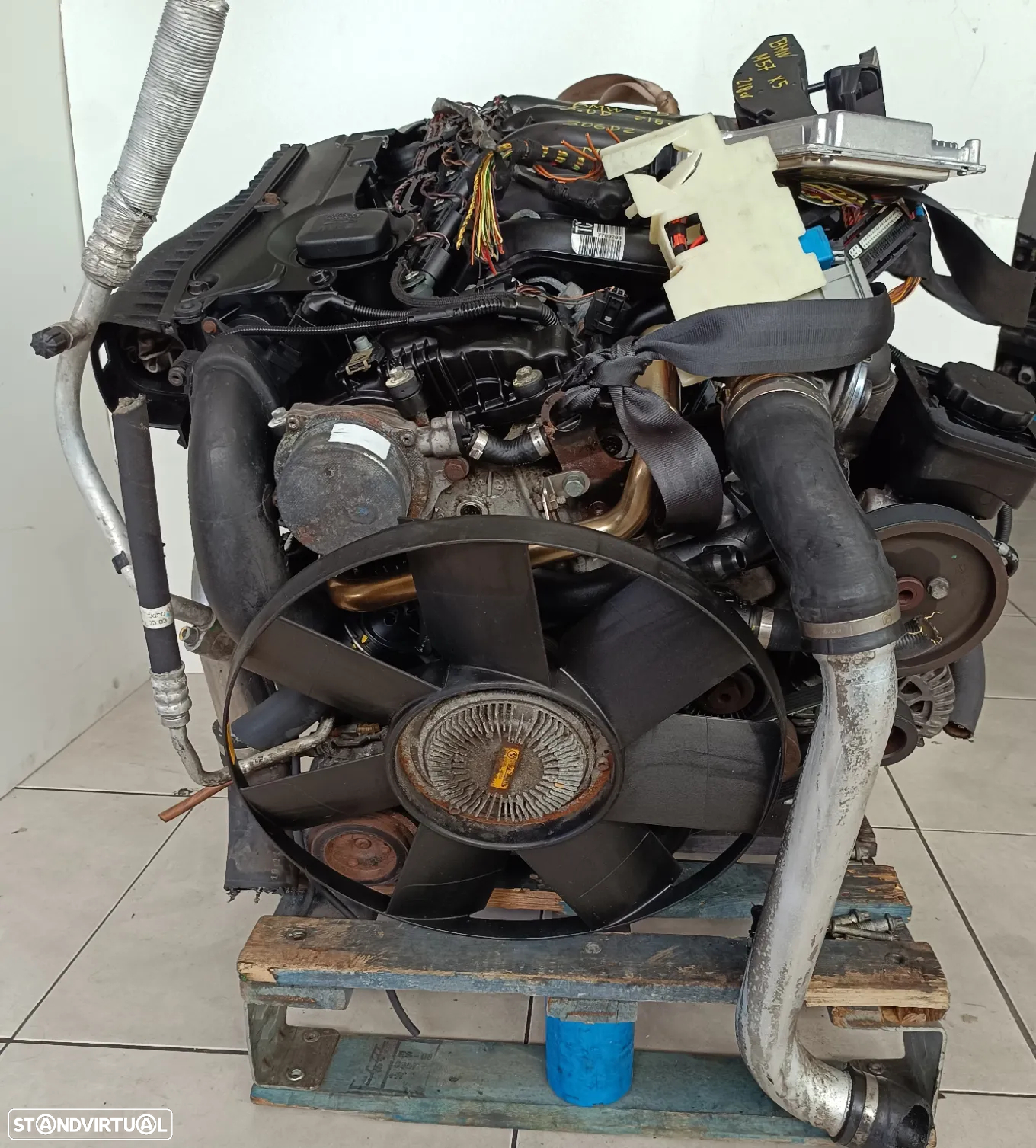 Motor Bmw X5 3.0D 218cv M57 bloco ferro 306D2  caixa velocidades 6HP26X 4x4 - 11