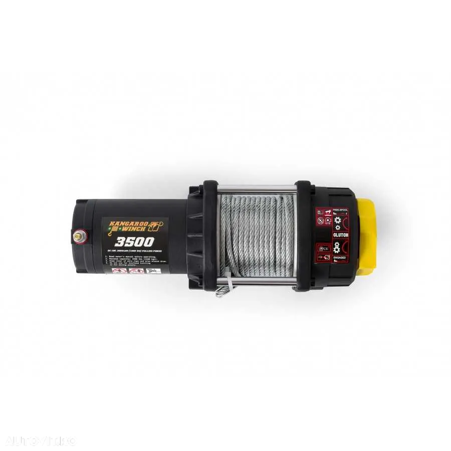 Troliu KANGAROOWINCH K3500 (trage 1588 kg)cablu otel sau sintetic) - 3