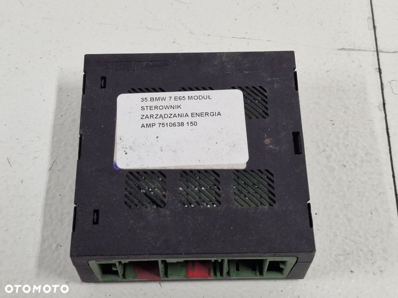 BMW 7 E65 MODUŁ STEROWNIK ZARZĄDZANIA ENERGIA AMP 7510638 - 5