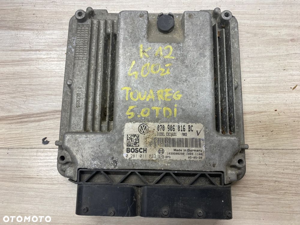 KOMPUTER STEROWNIK SILNIKA ECU VW TOUAREG VAG 070906016BC 1039S08290 5,0TDI - 1