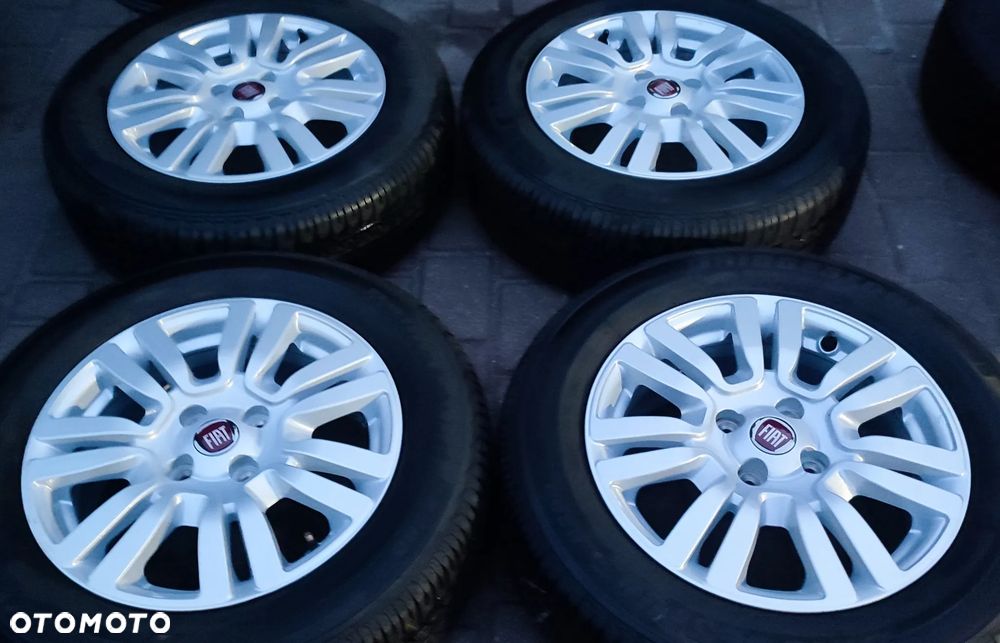 Koła Felgi Aluminiowe Oryg. Fiat Grande Punto 15 Cali 4x100 Et43 Bridgestone 185/65/15 2018r 5,8-7,0mm Bdb !! Starogard Gdański - 1