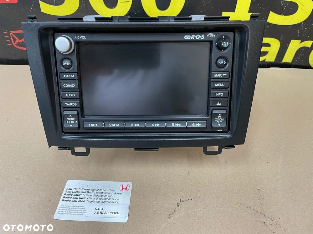 HONDA CR-V III RADIO NAWIGACJA 2VN3 39540-SWA-E050-M1 Z KODEM - 1