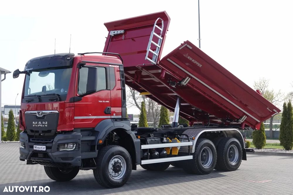 MAN TGS 33.480 / 6X6 / 3-SIDE TIPPER / BORDMATIC / KH KIPPER / AUTOMAT / HARDOX / FACTORY NEW / 2026 - 2