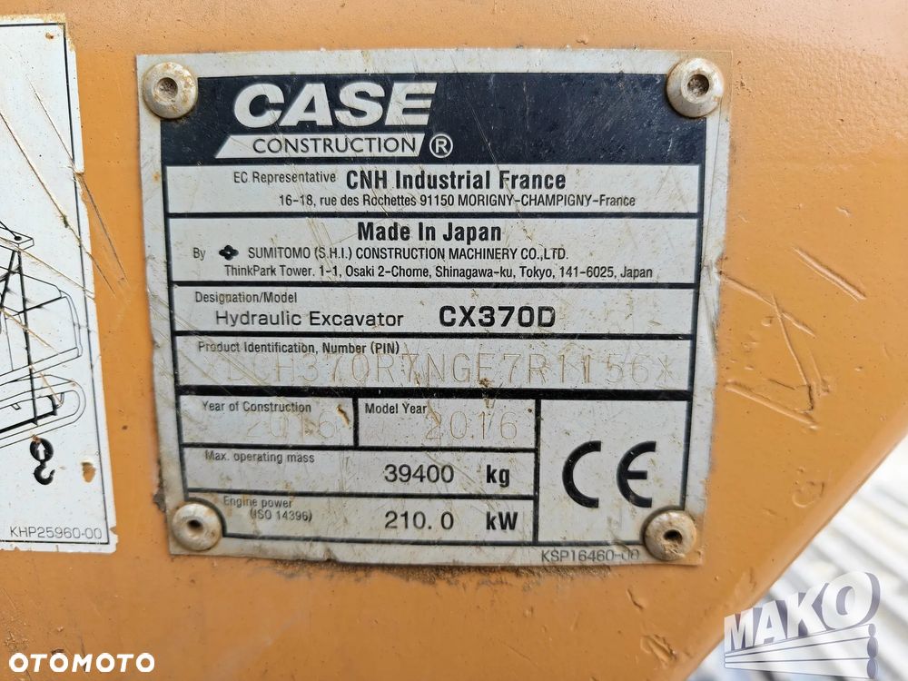 Case CX370D - 12