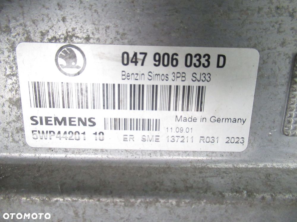 STACYJKA STEROWNIK SKODA FABIA I 1.4 047906033D 5WP4420110 6Q2937049B - 9