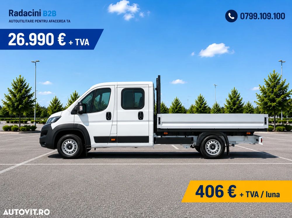 Citroën Jumper Cabina Dubla 6+1 locuri cu bena aluminiu - 2