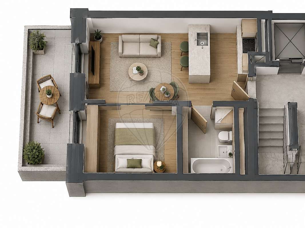 Apartamento T0 para venda - Grande imagem: 3/3