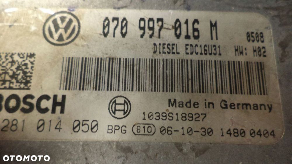 Sterownik komputer silnika  VW T5 2.5TDI 070997016M - 2
