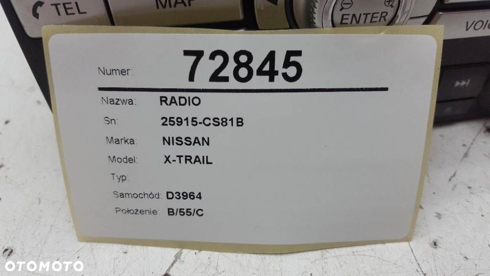 RADIO FABRYCZNE 280911BY3A 25915CS81B X-TRAIL T31 - 5