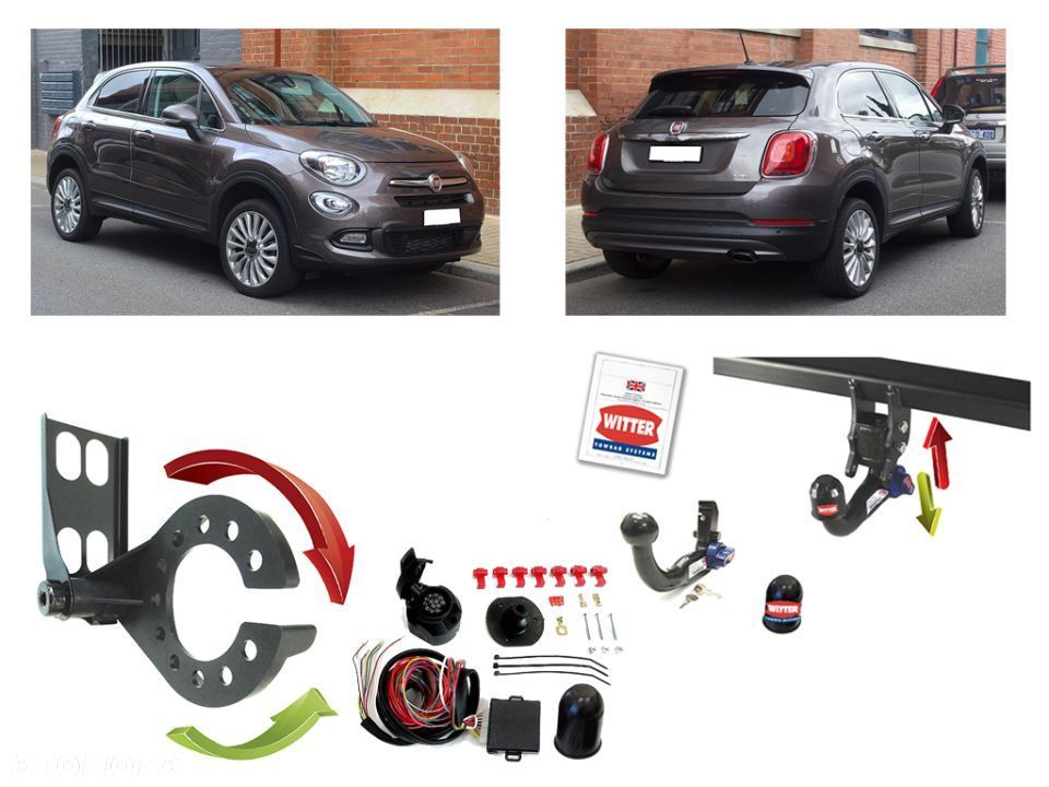 Hak Holowniczy Automat Wypinany + Moduł 13 pin + Wiązka do Jeep Renegade od 2014 AUTOMAT + GRATIS - 5
