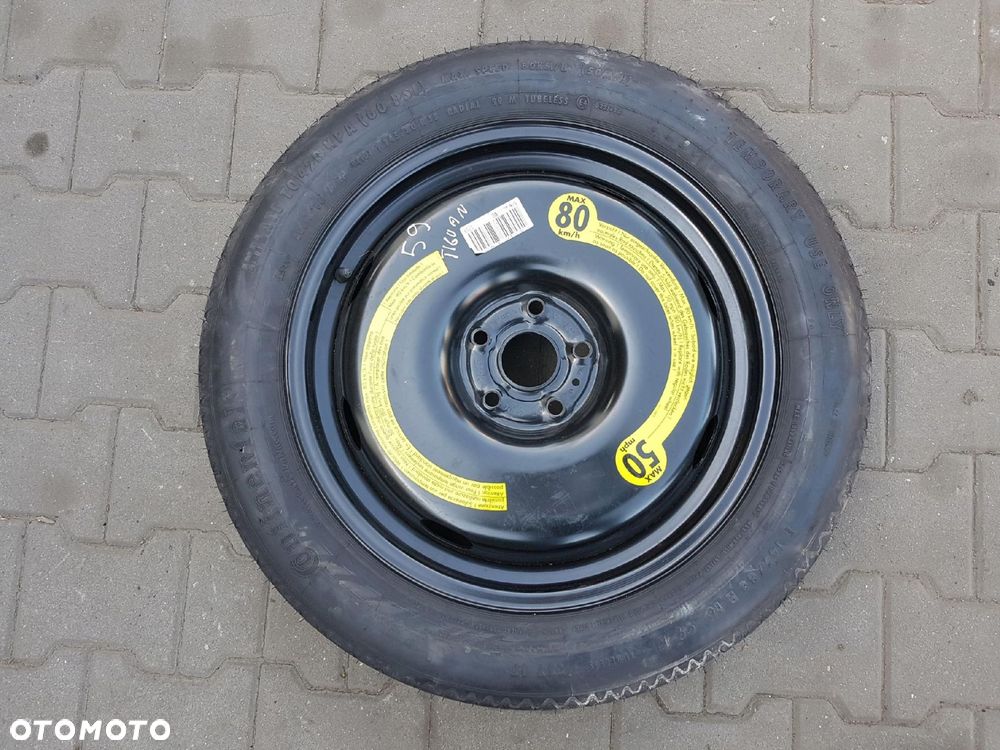 VW TIGUAN I 5N 06-15r KOŁO DOJAZDOWE 18 5X112 5N0601027A - 1