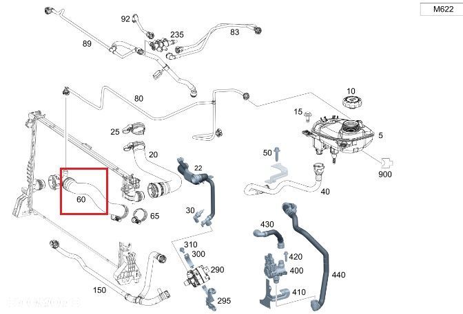 MERCEDES VITO W447 Waz przewod chlodnicy ORYGINAL - 2